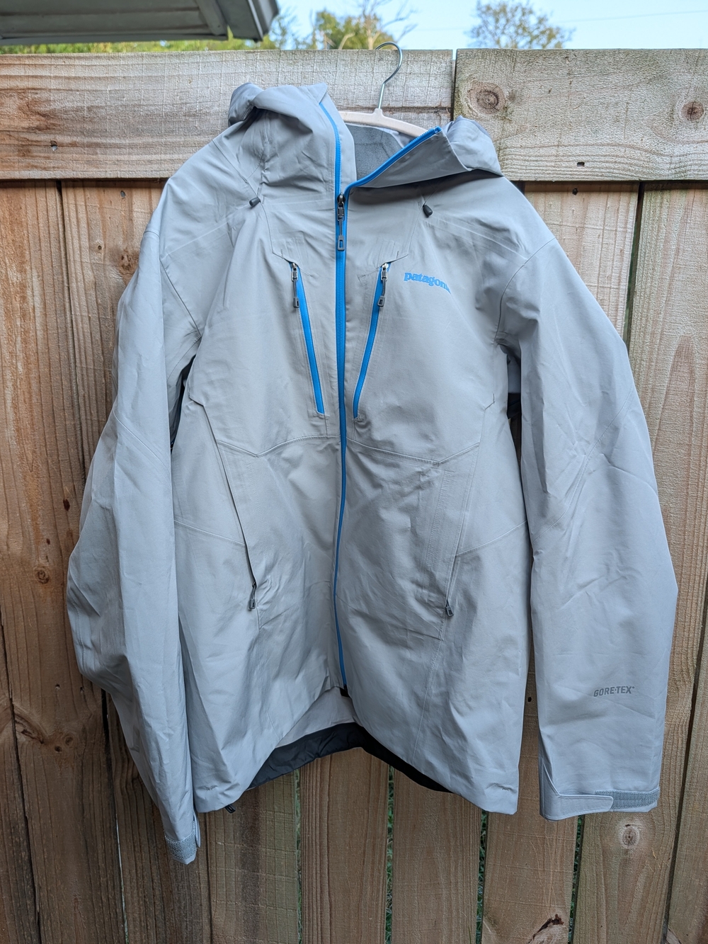 Patagonia Men’s Light Gray GORE-TEX Hooded Jacket
